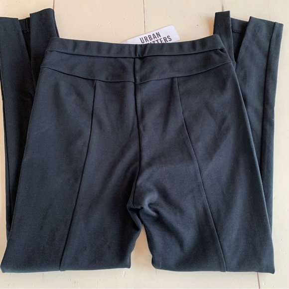 Urban Outfitters Black Leggings Split Hem Black Knit Trouser Pants Sz Small NWT - Picture 7 of 11